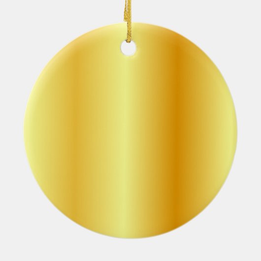 Handmatige Script-Sjabloon Faux Gold Metallic look Keramisch Ornament (Achterkant)