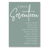 Handmatige Scripting Table SEVENTEEN + Guest Names Kaart (Voorkant)
