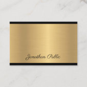 Handmatige scripts Modern Glamor Gold Elegant Chic Visitekaartje (Voorkant)