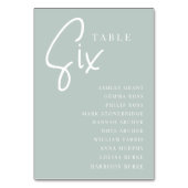 Handmatige scripttabel SIX + gastnamen Kaart (Achterkant)
