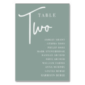 Handmatige scripttabel TWO + gastnamen Kaart (Voorkant)