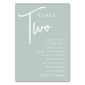 Handmatige scripttabel TWO + gastnamen Kaart (Voorkant)