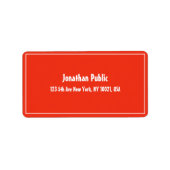 Handmatige Sjabloon Kerstmis rood wit adres Etiket (Voorkant)