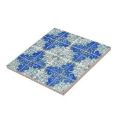 Handmatige tapijtvormig ontwerp in Waterverven Tegeltje (Zijkant)