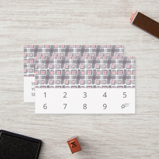 Handmatige Tegel handmatige Waterverf Patroon Eenv Klantenkaartje (Voorkant / Achterkant in situ)