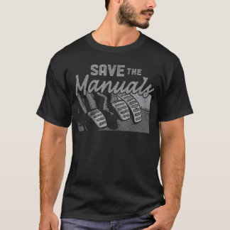 Handmatige transmissie Drie Pedalen Sla de Handmat T-shirt