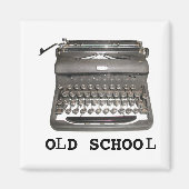 Handmatige typemachine "Old School" magneet (Voorkant)