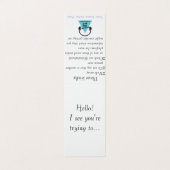 Handmatige uitchecklist visitekaartje (Buitenkant ongevouwen)