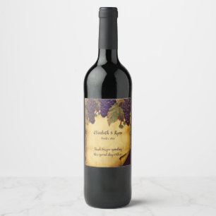  handmatige verf op oud, bijtend papier wijn etiket