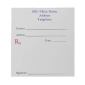 Handmatige voorschrijvingsadvertenties (grijs) notitieblok (Voorkant)