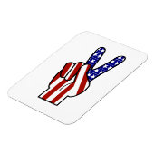 Handmatige vredesteken - Rood wit & blauw Magneet (Linkerzijde)