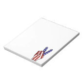 Handmatige vredesteken - Rood wit & blauw Notitieblok (Linkerzijde)