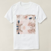 Handmatige Waterverf Floral Batik Pattern T-shirt (Design voorkant)