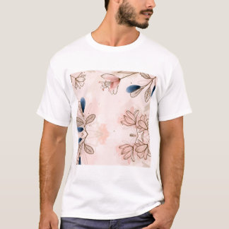 Handmatige Waterverf Floral Batik Pattern T-shirt