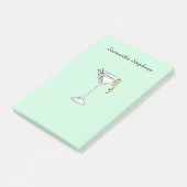 Handmatige Waterverf Olive Martini Cocktail Post-it® Notes (Schuin)