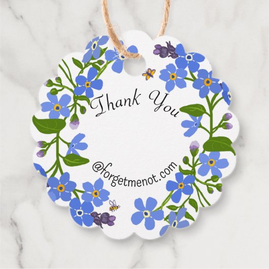 Handmatige zakelijke prijs hang labels blauwe flor (Achterkant)