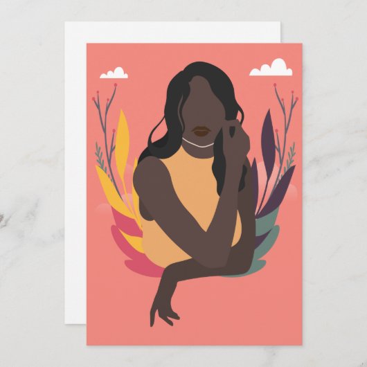 Handmatige zwarte bewustmakingsdag Concept 1/3 Feestdagenkaart (Voorkant / Achterkant)