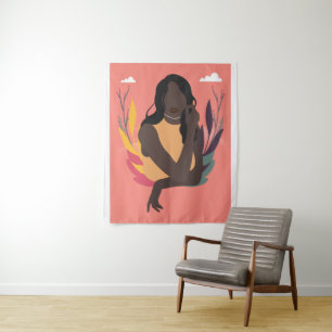 Handmatige zwarte bewustmakingsdag Concept 1/3 Wandkleed