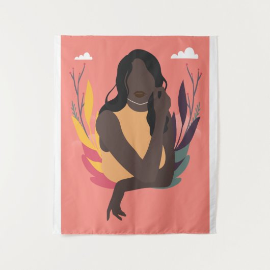 Handmatige zwarte bewustmakingsdag Concept 1/3 Wandkleed (Voorkant)