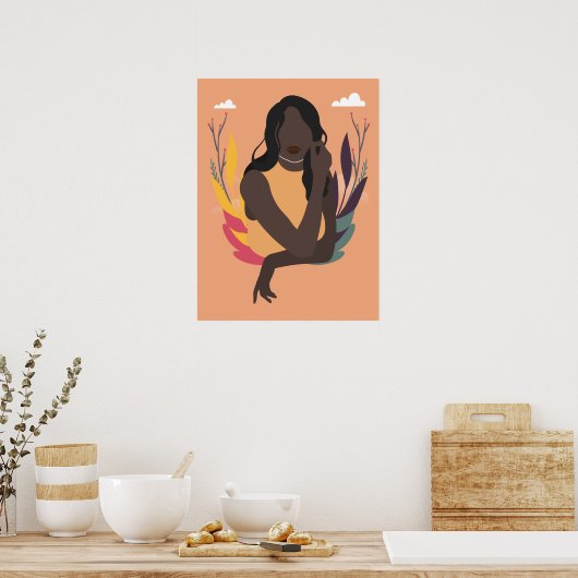 Handmatige zwarte bewustmakingsdag Concept 2/3 Poster (Keuken)