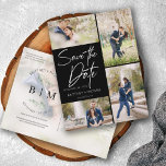 Handmatige zwarte collage slaat de datum op aankondigingskaart<br><div class="desc">Introductie van onze handgetekende fotocollage Save the Date Announcement Briefkaarten. Deze briefkaarten zijn niet alleen een aankondiging, ze zijn een uiting van je verhaal, het eerste hoofdstuk van de gebeurtenis waar je van droomde. Vier je speciale moment met dit buitengewone kunstwerk, dat bij elke ontvanger een opwindende anticipatie opwekt. De...</div>