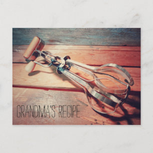  handmixer Retro Recipcard Briefkaart