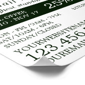 Handmodel, Nageltechnicus, Nagelsalonadvertentie Poster (Hoek)