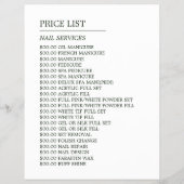 Handmodel, nageltechnicus, Nail Salon Flyer (Achterkant)