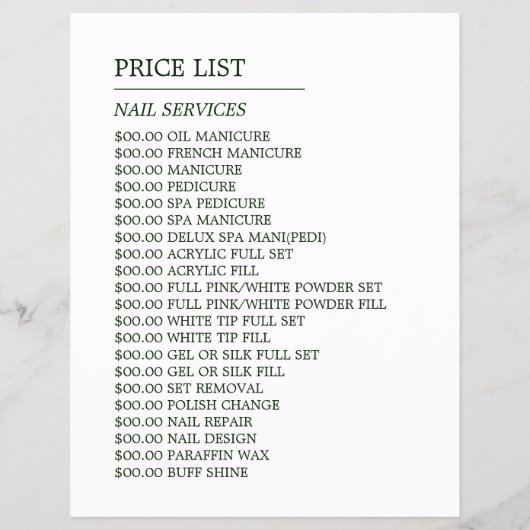 Handmodel, nageltechnicus, Nail Salon Flyer (Achterkant)