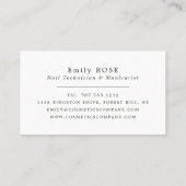 Handmodel, nageltechnicus visitekaartje (Achterkant)