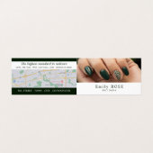 Handmodel, Nail-technicus, Nail Salon Loyalty Visitekaartje (Buitenkant ongevouwen)