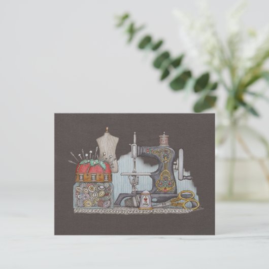 Handnaaimachine Briefkaart (Staand voorkant)