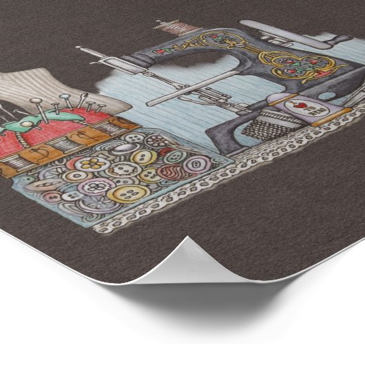 Handnaaimachine Poster (Hoek)