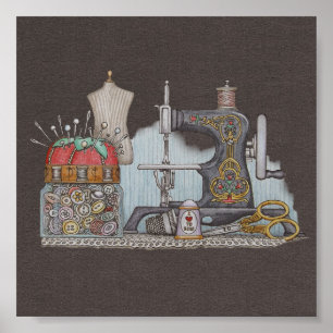 Handnaaimachine Poster