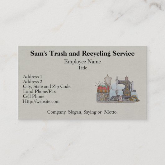 Handnaaimachine Visitekaartje (Voorkant)