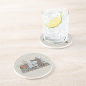 Handnaaimachine Zandsteen Onderzetter (Zijkant)