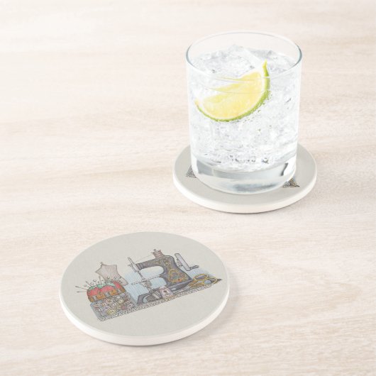 Handnaaimachine Zandsteen Onderzetter (Zijkant)