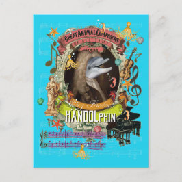 Handolphin Funny Dolphin Animal Composer Handel Briefkaart