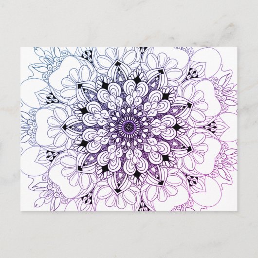 Handontworpen kleurrijke Mandala Art Kaarten (Voorkant)