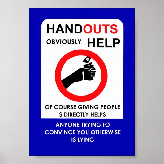 Handouts Obviously Help Poster (Voorkant)