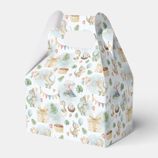 HandPainted Birthday Dinos Favor Boxes Bedankdoosjes (Achterkant)