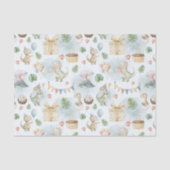 HandPainted Birthday Dinos Tissue Paper Tissuepapier (Voorkant)