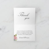 Handpainted Floral 60th Birthday Party Bedankkaart (Binnen)