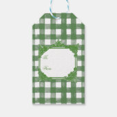 HANDPAINTED GINGHAM Green Mix met Toile Cadeaulabel (Voorkant)