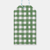 HANDPAINTED GINGHAM Green Mix met Toile Cadeaulabel (Achterkant)