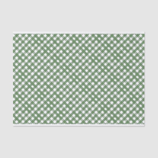 HANDPAINTED GINGHAM Green Mix met Toile Tissuepapier (Voorkant)