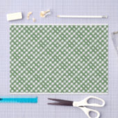 HANDPAINTED GINGHAM Green Mix met Toile Tissuepapier (Craft)