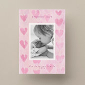 Handpainted heart valentine's photo greeting card  feestdagenkaart