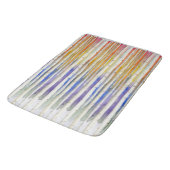 Handpainted rainbow sunset birch watercolor forest badmat (Gekanteld)
