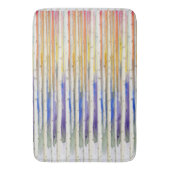 Handpainted rainbow sunset birch watercolor forest badmat (Voorkant Verticaal)